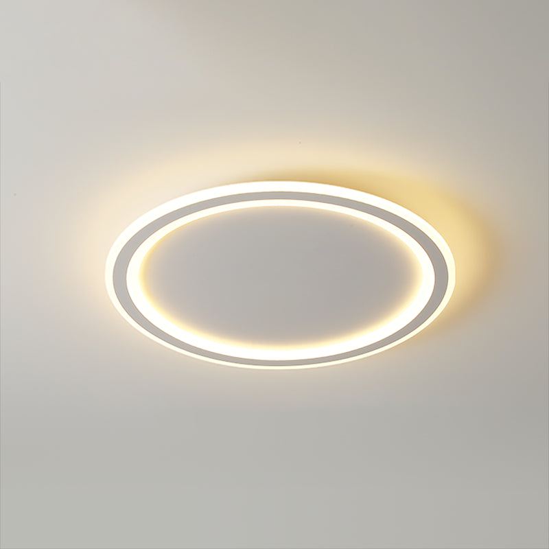Rotonda Forma Soffitto Fissaggio Moderno Stile Metallo 1 Luce Soffitto Montato Light in bianco