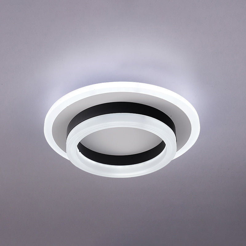 Metal Geometric Shape Flush Ceiling Light Modern 2-Light Flush Ceiling Light Fixtures