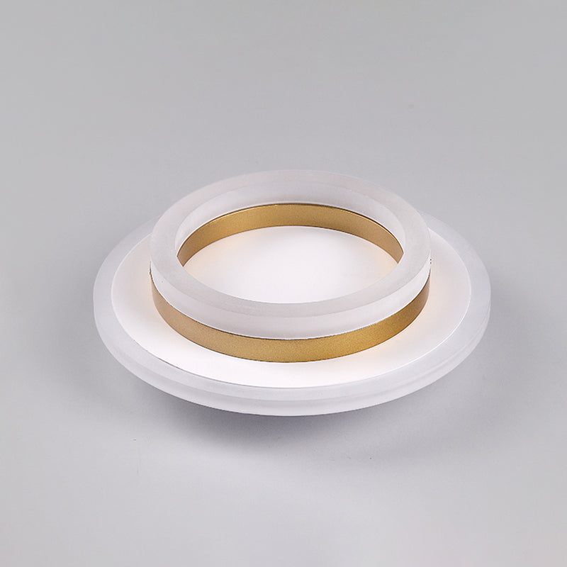 Metal Geometric Shape Flush Ceiling Light Modern 2-Light Flush Ceiling Light Fixtures