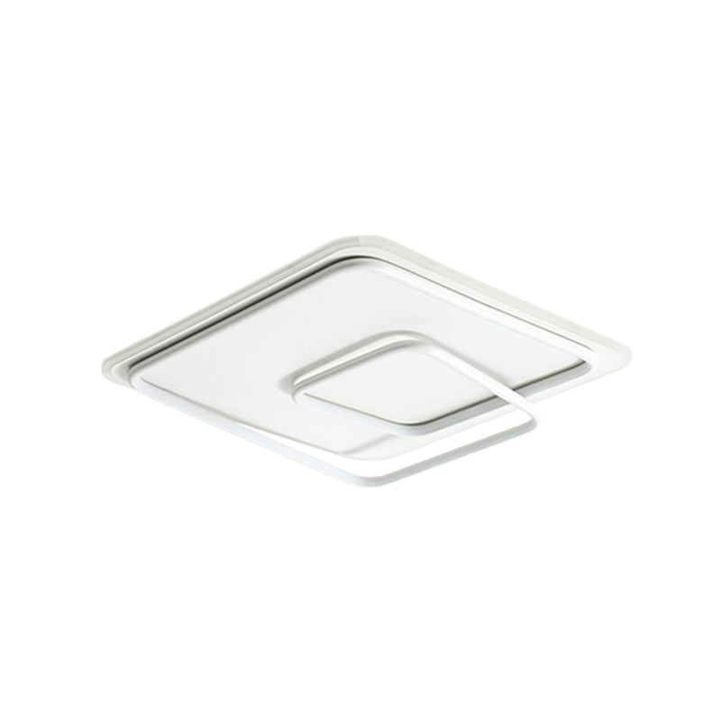 Square Shape Ceiling Fixtures Modern Style Metal 2 Light Ceiling Mounted Lights