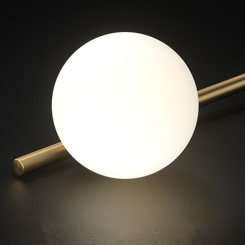 Contemporary Globe Flush Light Fixture Glass Flush Mount Ceiling Light in Gold