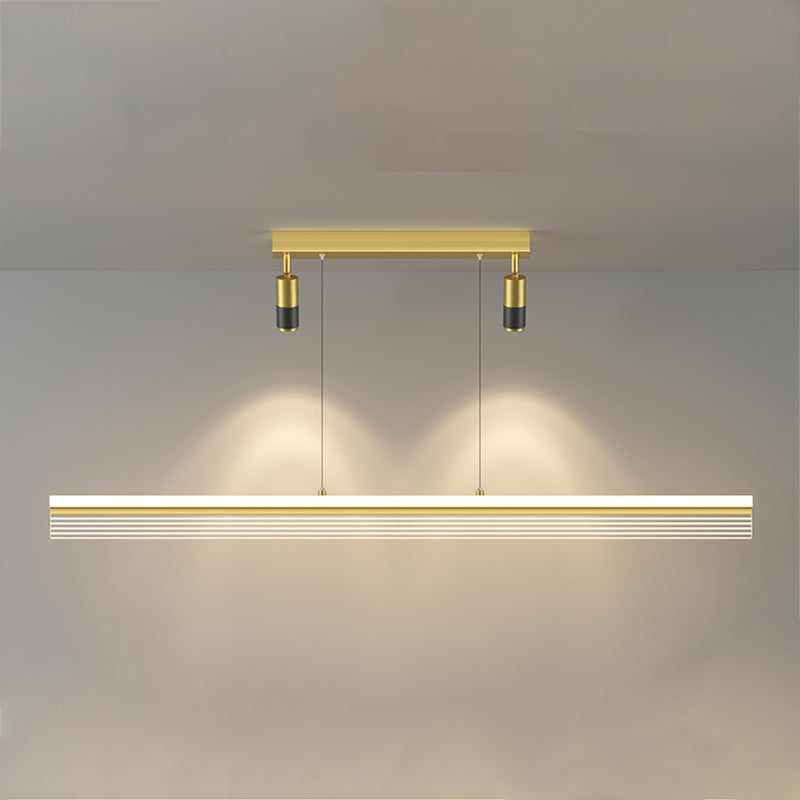 Iluminación de isla de forma lineal estilo moderno metal de 3 luces iluminación de islas