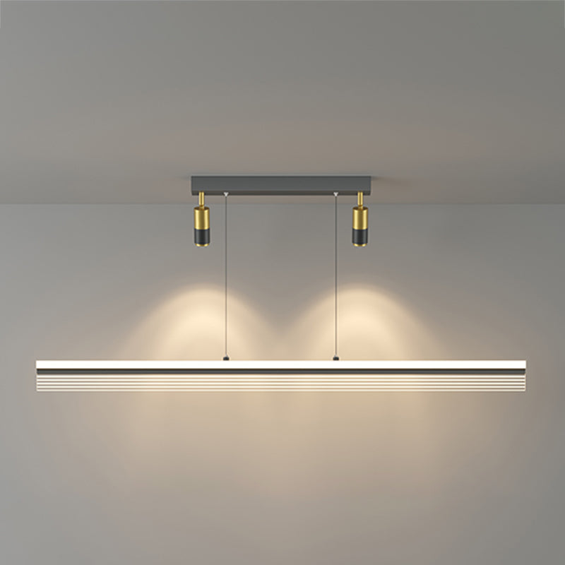 Lineare Form Island Lichter moderner Metall 3-Licht-Inselbeleuchtung