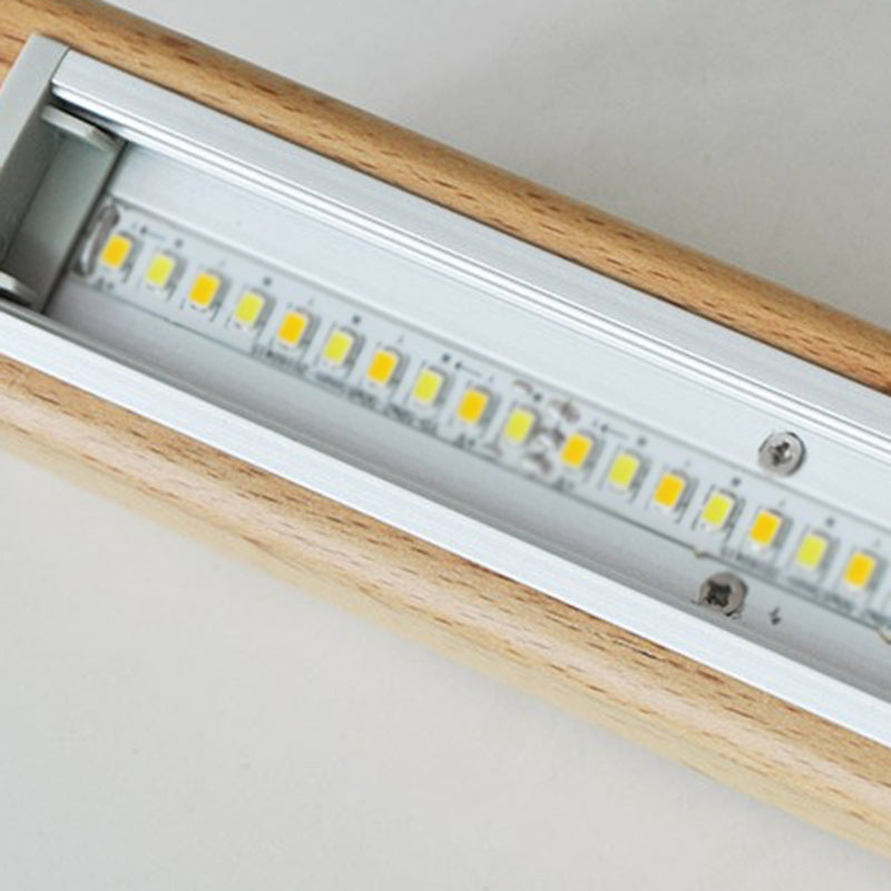 Contemporary Style Linear Shape Pendant Light Wood 1 Light Pendant Lighting Fixture