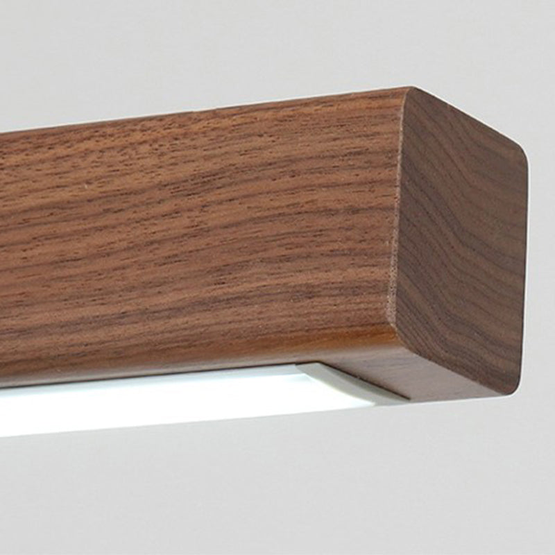 Contemporary Style Linear Shape Pendant Light Wood 1 Light Pendant Lighting Fixture