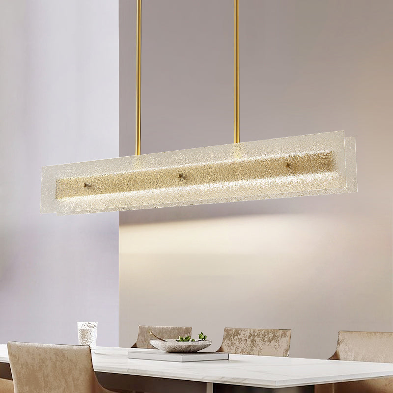 Idea de iluminación de la isla rectangular de estilo contemporáneo Vidretes 1 Light Island Light