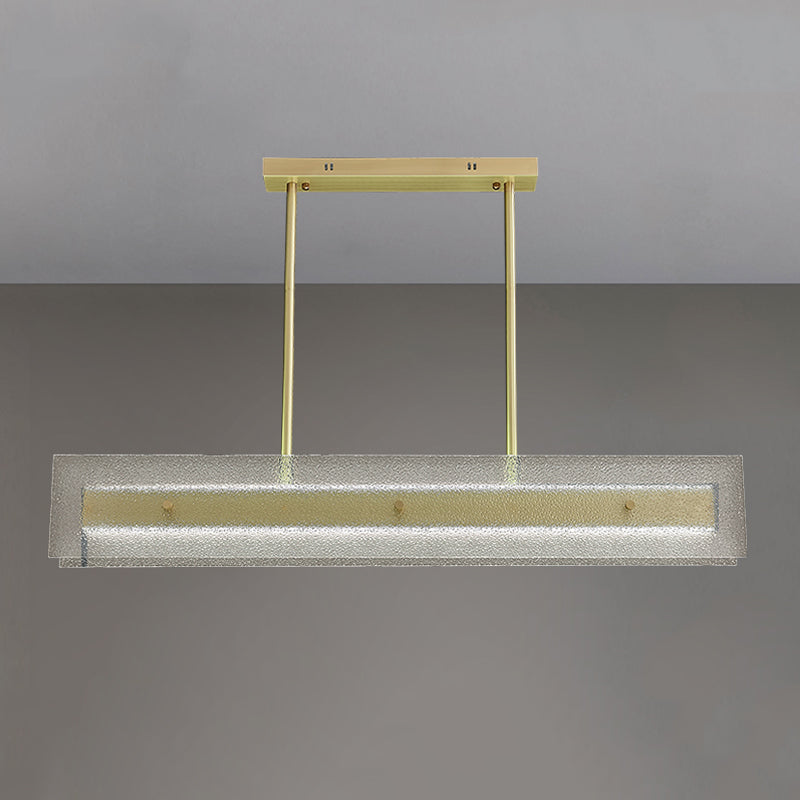 Idea de iluminación de la isla rectangular de estilo contemporáneo Vidretes 1 Light Island Light