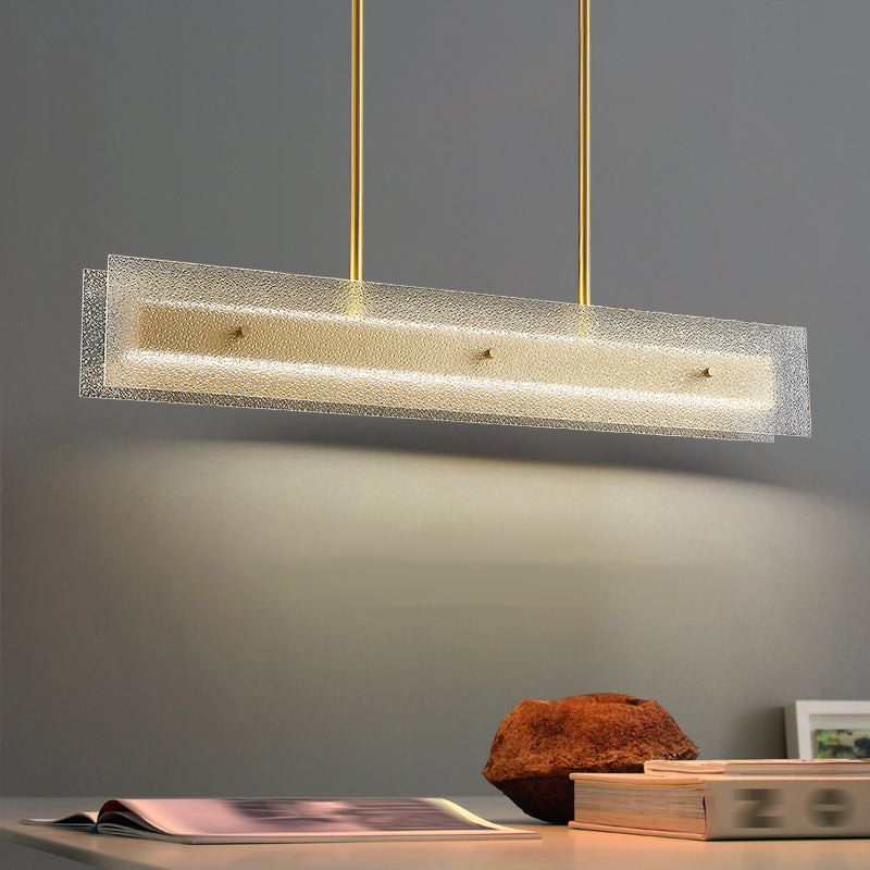 Idea de iluminación de la isla rectangular de estilo contemporáneo Vidretes 1 Light Island Light