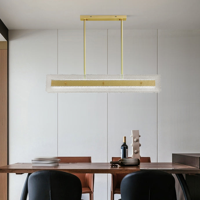 Idea de iluminación de la isla rectangular de estilo contemporáneo Vidretes 1 Light Island Light