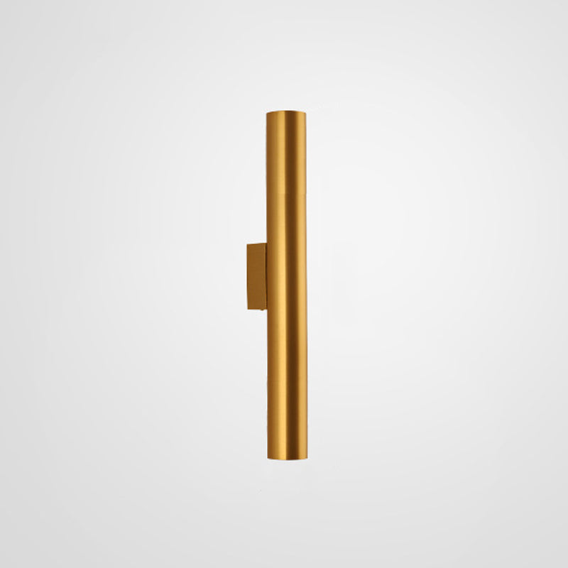 2 Lights Cylinder Wall Mounted Lamps Modern Style Metal Wall Sconces