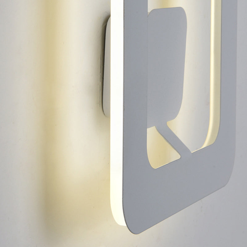 1 Light Geometric Wall Mounted Lamps Modern Style Metal Wall Sconces