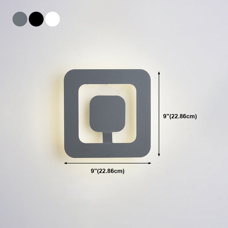 1 Light Geometric Wall Mounted Lamps Modern Style Metal Wall Sconces