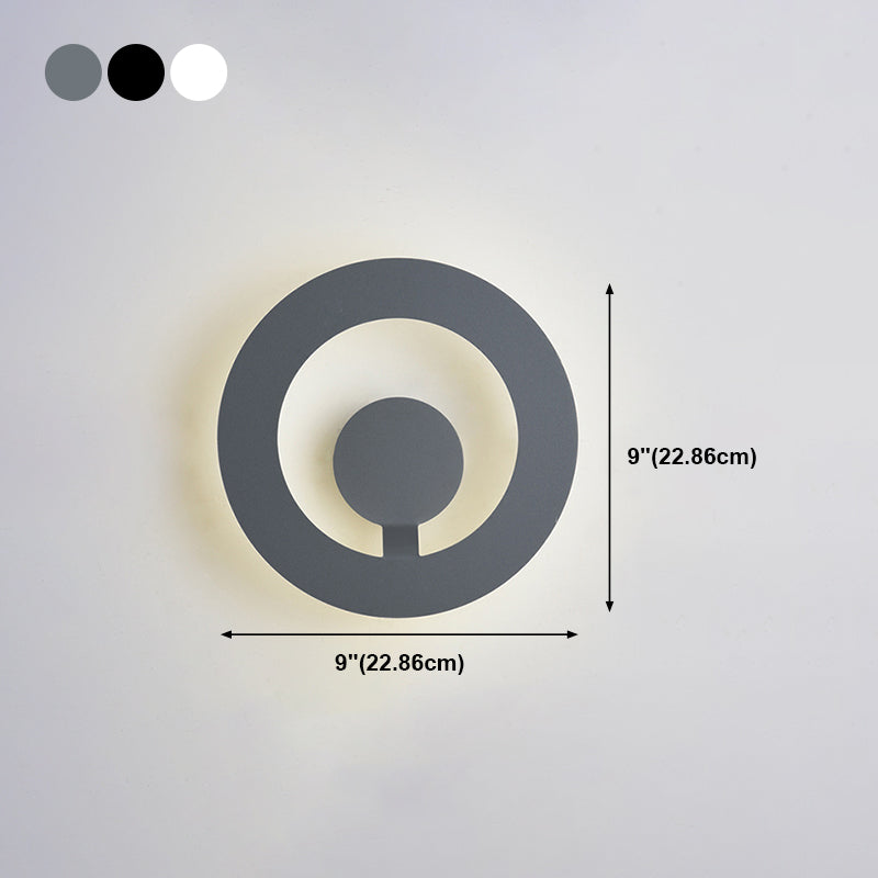 1 Light Geometric Wall Mounted Lamps Modern Style Metal Wall Sconces