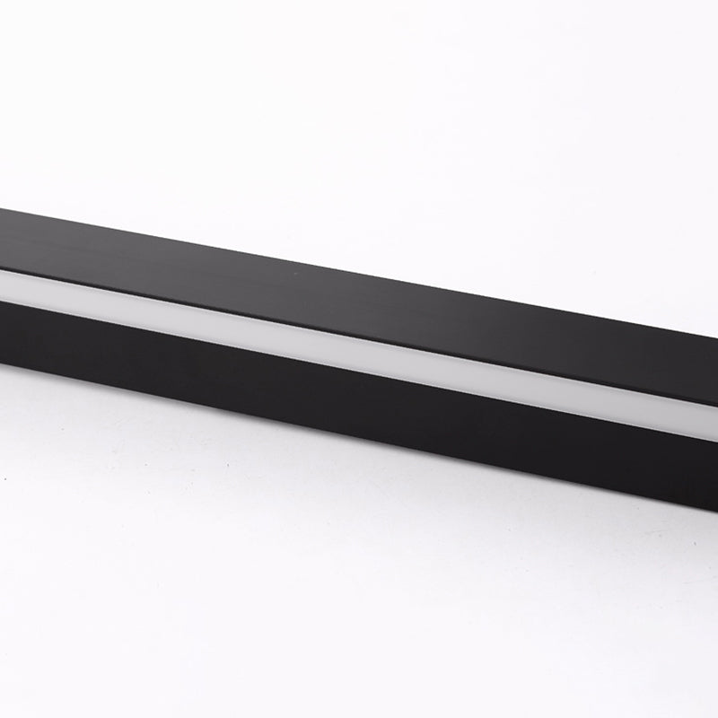 Linear Shape Metal Wall Sconce Modern Style 1- Light Wall Mount Light in Black