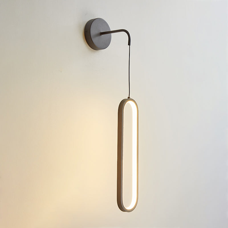 A forma ovale in metallo sconce moderno stile moderno a montaggio a parete singola