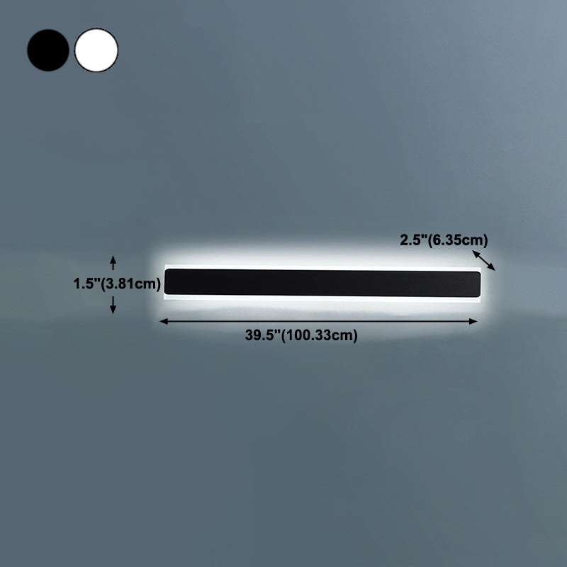 Linear Shape Metal Wall Sconce Modern Style 1- Light Wall Mount Light