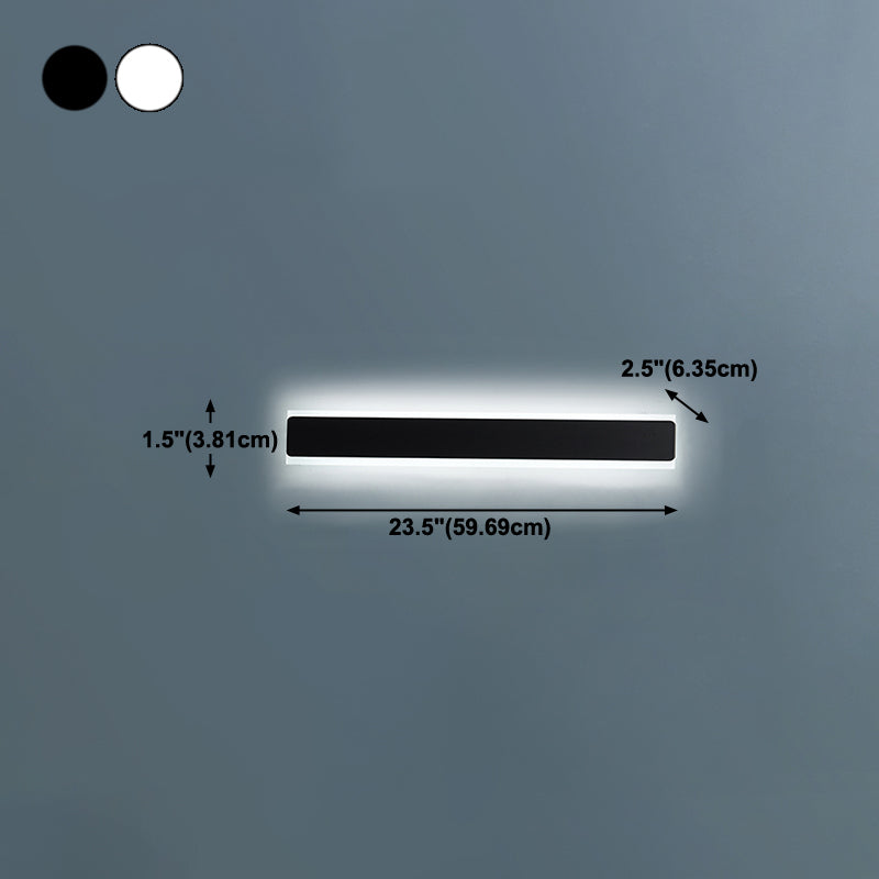 Linear Shape Metal Wall Sconce Modern Style 1- Light Wall Mount Light