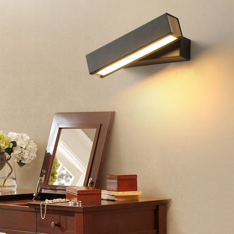 Luci di scarpa rettangolare in metallo MODERNO MODERNA 1 Fissature per illuminazione da parete