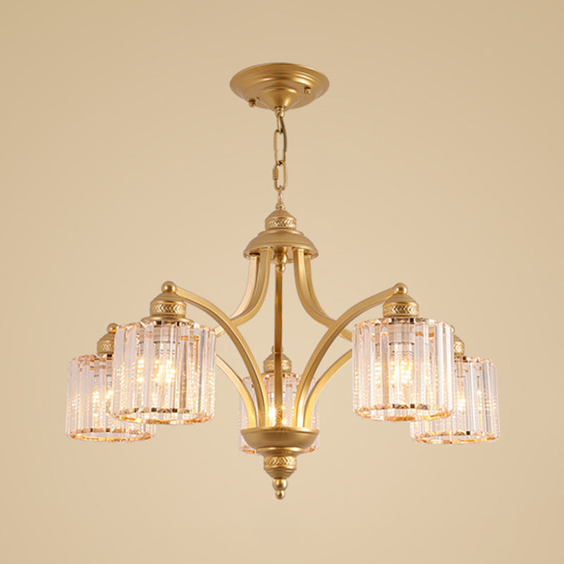 Modern Style Hanging Light Fixture Crystal Pendant Lamp for Bedroom