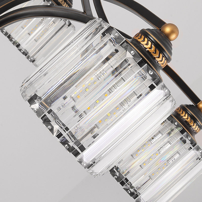 Modern Style Hanging Light Fixture Crystal Pendant Lamp for Bedroom