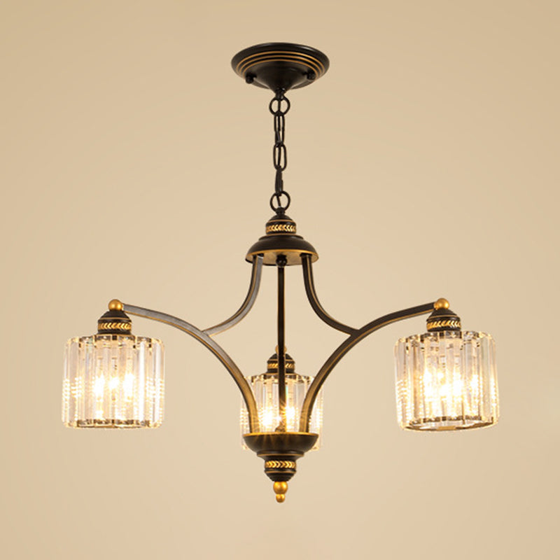 Modern Style Hanging Light Fixture Crystal Pendant Lamp for Bedroom