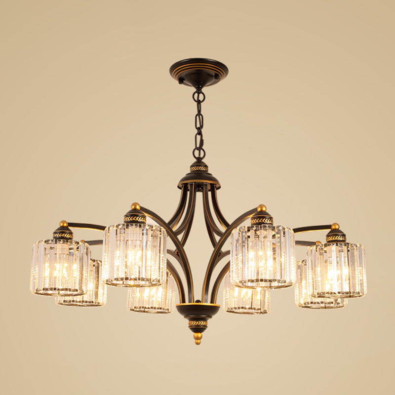 Modern Style Hanging Light Fixture Crystal Pendant Lamp for Bedroom