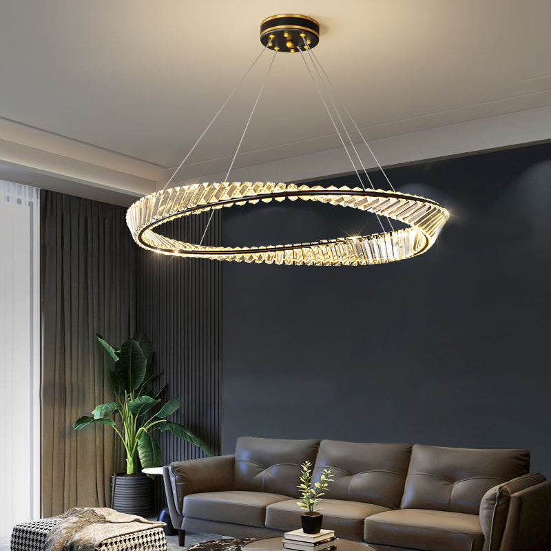 1-Licht-Kristallhänge-Leuchte moderne LED-Anhängerlampe für Schlafzimmer