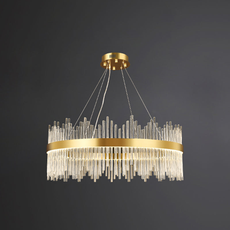 Crystal Hanging Lamp Fixture Modern Style Pendant Lamp for Living Room