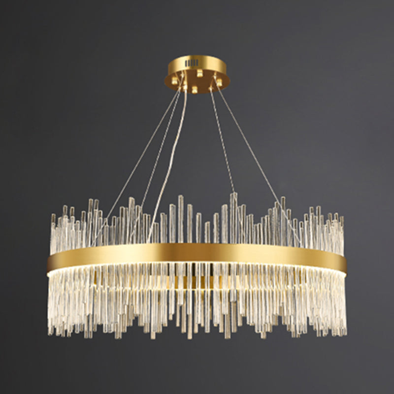 Crystal Hanging Lamp Fixture Modern Style Pendant Lamp for Living Room