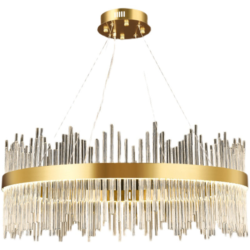 Crystal Hanging Lamp Fixture Modern Style Pendant Lamp for Living Room