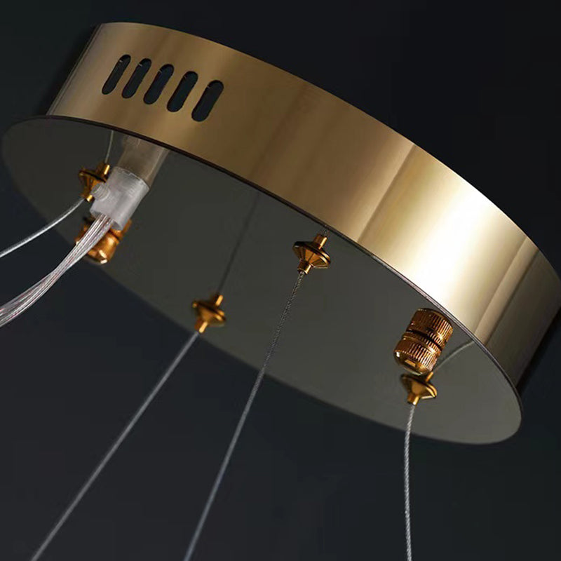 Crystal Hanging Lamp Fixture Modern Style Pendant Lamp for Living Room