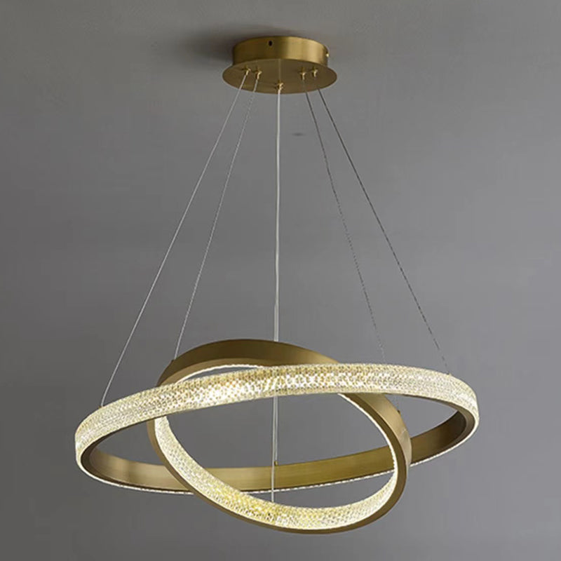 Multi Lights Circle Pendant Chandelier Modern Style Metal Hanging Lamps