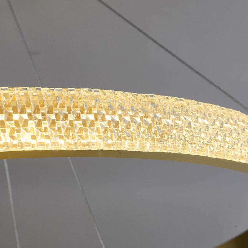 Multi Lights Circle Pendant Chandelier Modern Style Metal Hanging Lamps