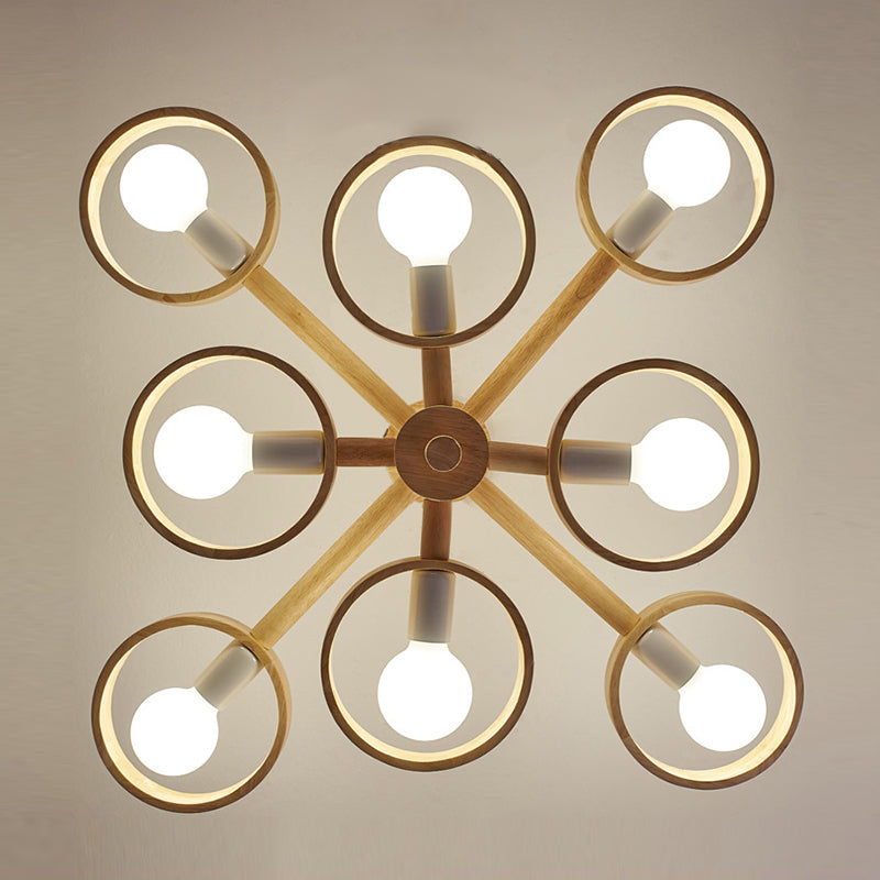 Multi -Leuchtring -Zweighängung mit Gummiholzhängung von Gummi -Hängern für das Studium