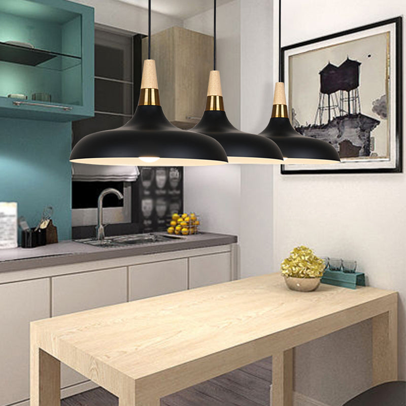 Plafond suspendu moderne en aluminium 1-Light Down Light pour salle à manger