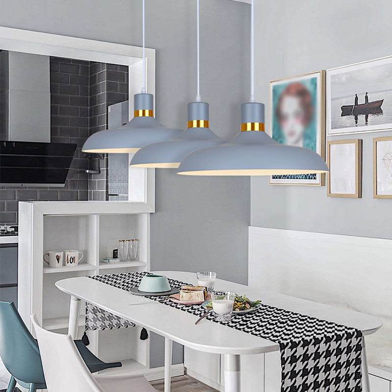 Plafond suspendu moderne en aluminium 1-Light Down Light pour salle à manger