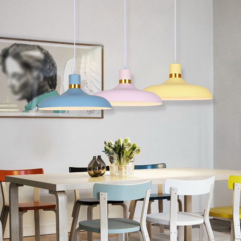 Plafond suspendu moderne en aluminium 1-Light Down Light pour salle à manger