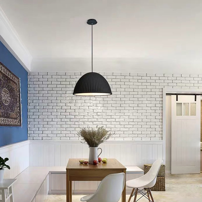 Bowl Shape Hanging Lighting Modern Macaron Style Resin 1 Light Hanging Lamping pour chambre à coucher