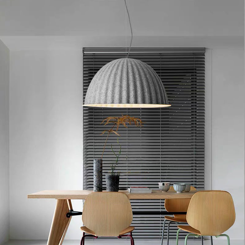 Bowl Shape Hanging Lighting Modern Macaron Style Resin 1 Light Hanging Lamping pour chambre à coucher