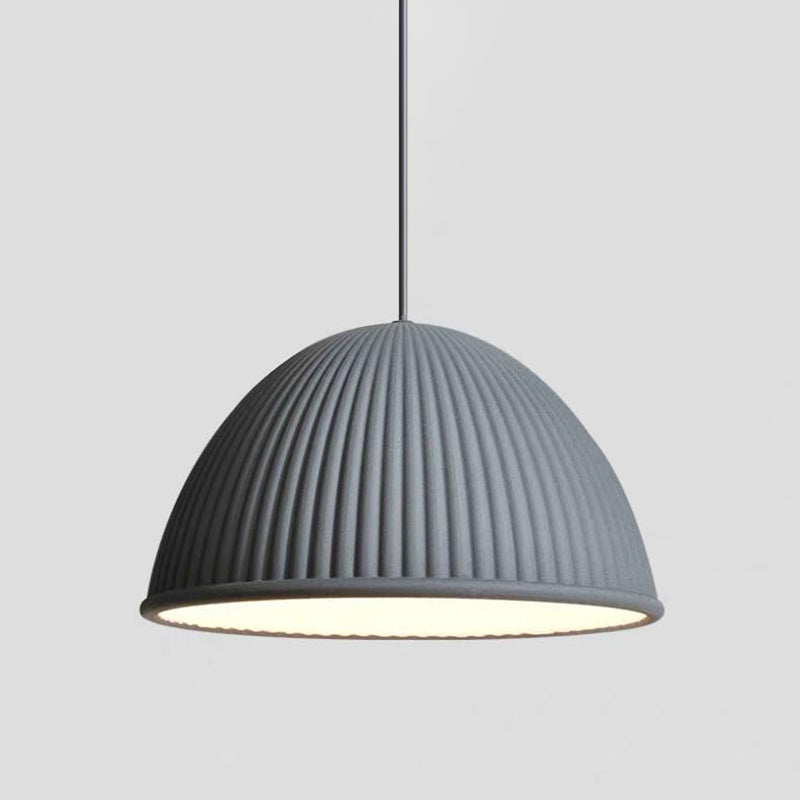 Bowl Shape Hanging Lighting Modern Macaron Style Resin 1 Light Hanging Lamping pour chambre à coucher