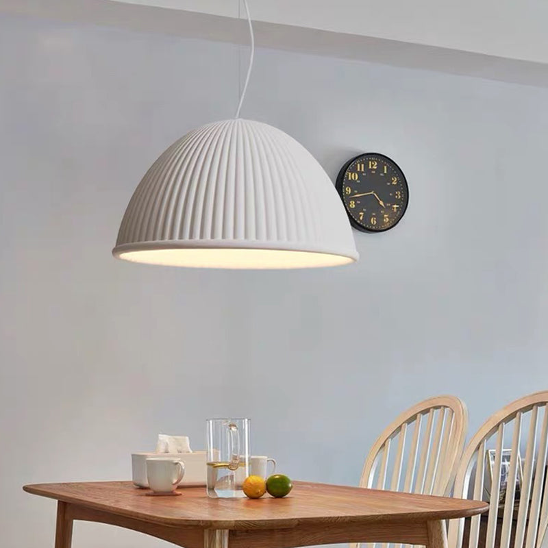 Bowl Shape Hanging Lighting Modern Macaron Style Resin 1 Light Hanging Lamping pour chambre à coucher