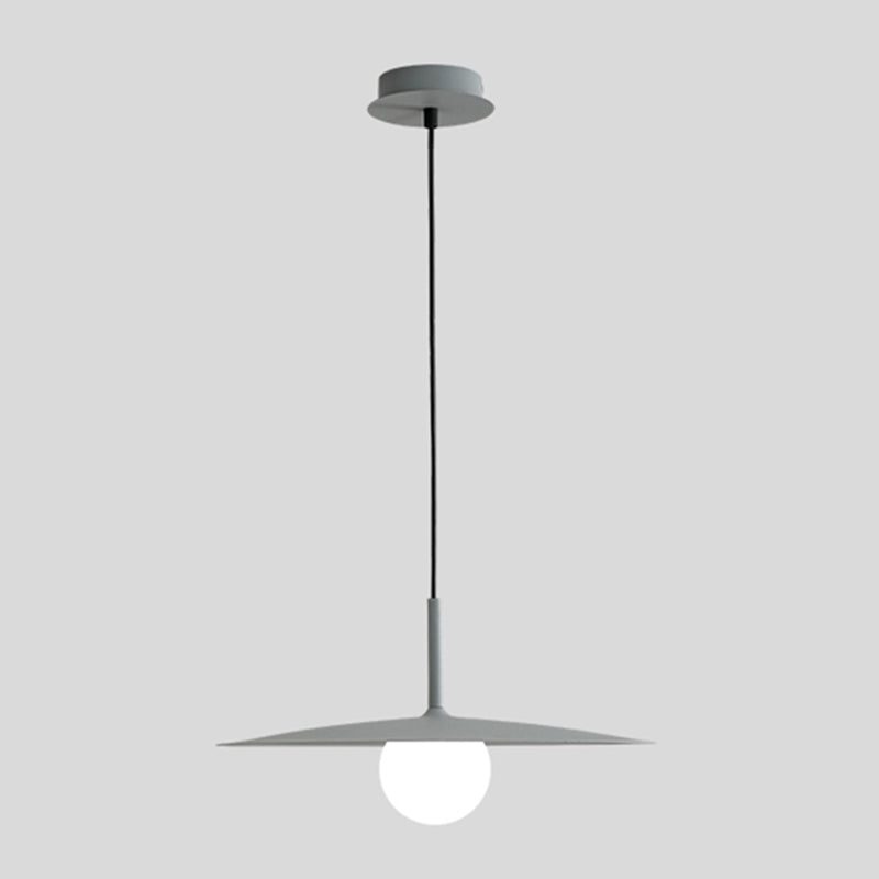 1-Light White Glass Pendant Lighting Fixtures Modern Ceiling Pendant for Bar