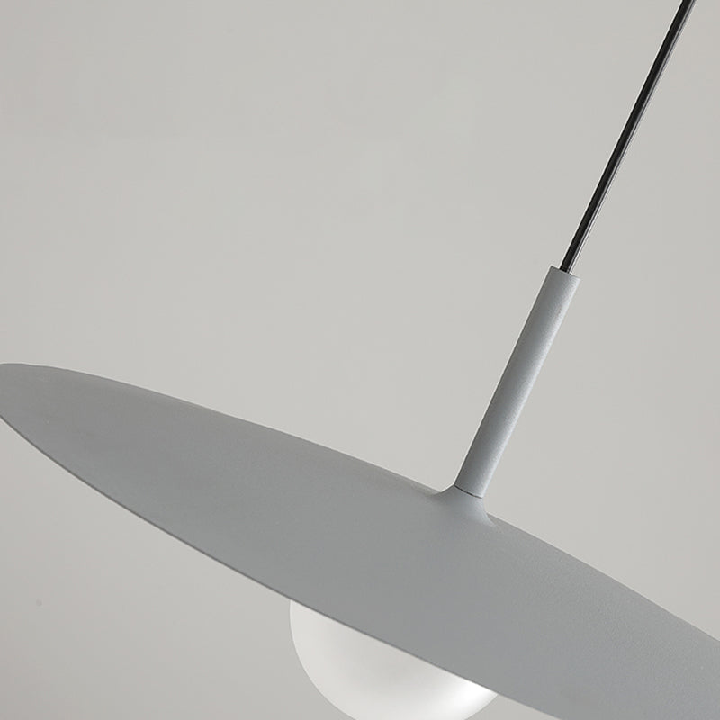 1-Light White Glass Pendant Lighting Fixtures Modern Ceiling Pendant for Bar