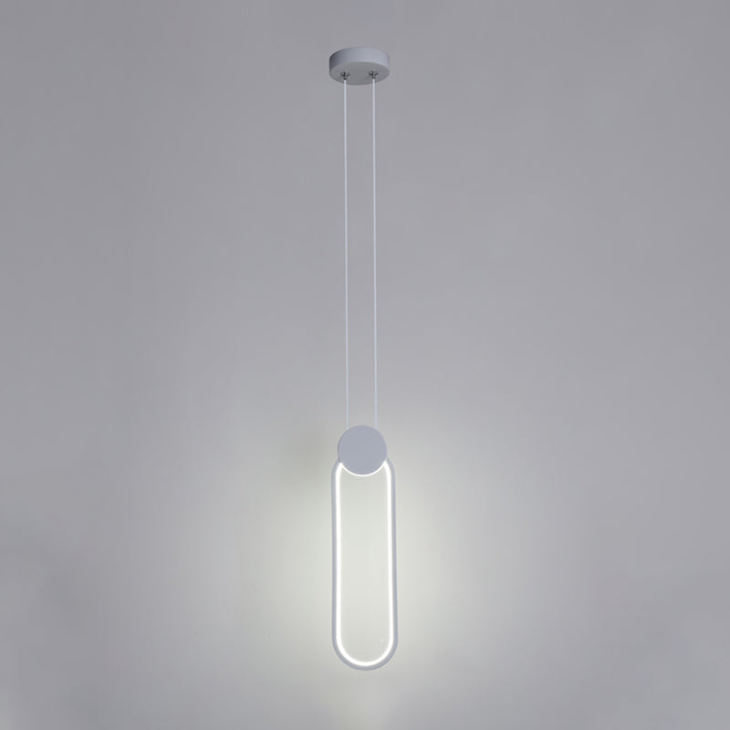 Minimalisme pendentif léger acrylique à 1 lumière LED vers le bas pour chambre à coucher