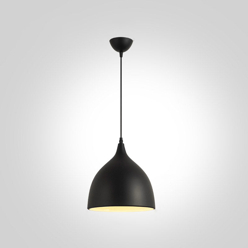 Forme de bol en métal Lumières suspendues modernes Macaron Style 1-Light Pendant Light pour bar