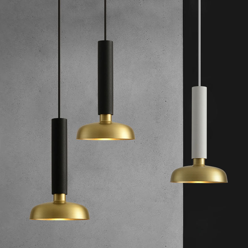 1 Light Pot Cover Hanging Pendant Postmodern Style Metal Hanging Lighting for Living Room