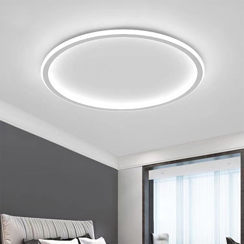 Circle Metal Ceiling Light Fixture Minimalist Style LED Flush Mount Ceiling Light