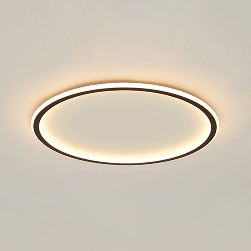 Circle Metal Ceiling Light Fixture Minimalist Style LED Flush Mount Ceiling Light