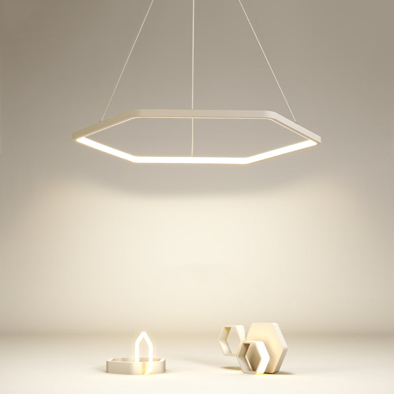 Geometric Hanging Light Kit Simplicity LED Metal Pendant Light Fixture