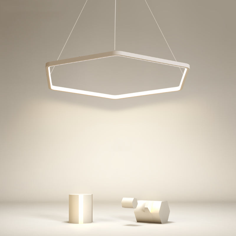 Geometric Hanging Light Kit Simplicity LED Metal Pendant Light Fixture